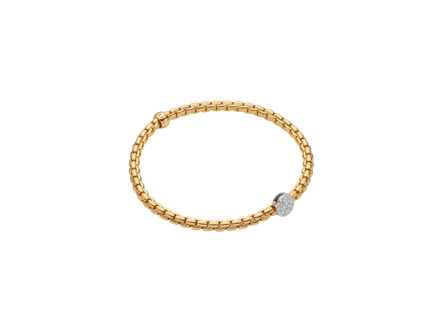Fope EKA 18K Yellow Gold Diamond Bracelet (0.22 CTW) -Size Medium 3 Fope EKA 18K Yellow Gold Diamond Bracelet (0.22 CTW) -Size Medium