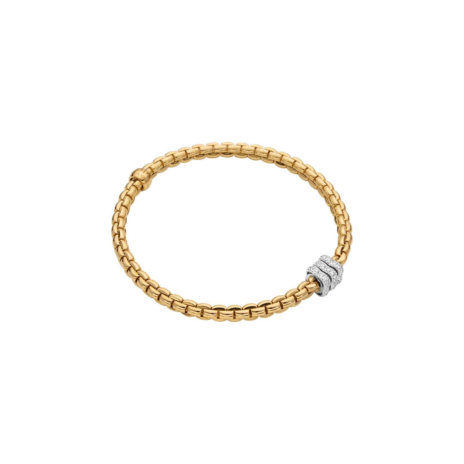 Fope EKA 18K Gold Bracelet With Pave Diamond Accents (0.33CTW) 4 Fope EKA 18K Gold Bracelet With Pave Diamond Accents (0.33CTW) - Image 2