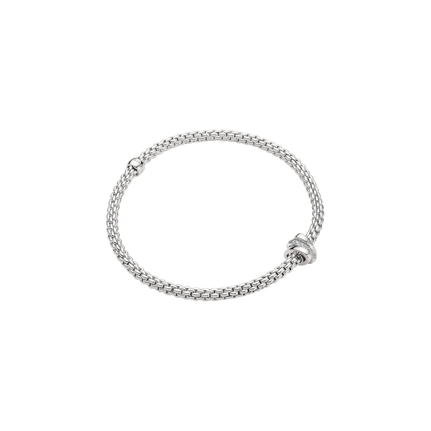 Fope PRIMA 18K Gold & Diamond Rondel Bracelet (0.10CTW) -Size Medium 5 Fope PRIMA 18K Gold & Diamond Rondel Bracelet (0.10CTW) -Size Medium - Image 3