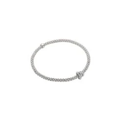 Fope PRIMA 18K White Gold Bracelet 0.31 CTW - Size Medium