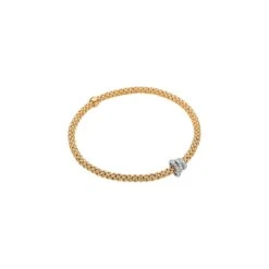 Fope PRIMA 18K Yellow Gold Bracelet 0.31 CTW - Size Medium