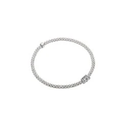 Fope PRIMA Diamond Rondels Bracelet (0.07CTW) - Size Medium -DIAMOND JEWELRY SHOP 74608BX BB B XBX