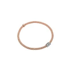 Fope PRIMA Diamond Rondels Bracelet (0.07CTW) - Size Medium -DIAMOND JEWELRY SHOP 74608BX BB R XBX