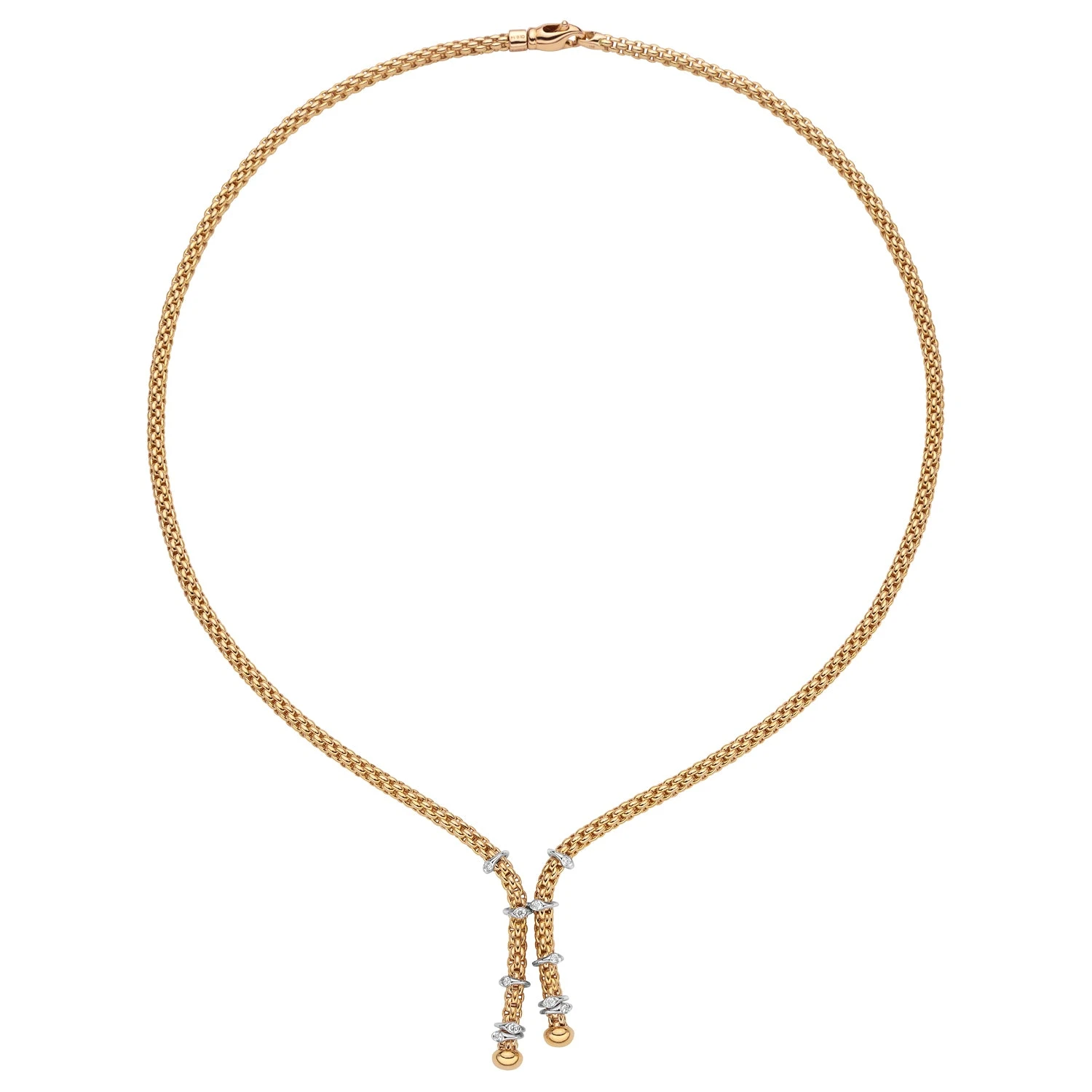 Fope PRIMA 18K Gold Diamond Lariat Necklace (0.14 CTW) 4 Fope PRIMA 18K Gold Diamond Lariat Necklace (0.14 CTW) - Image 2