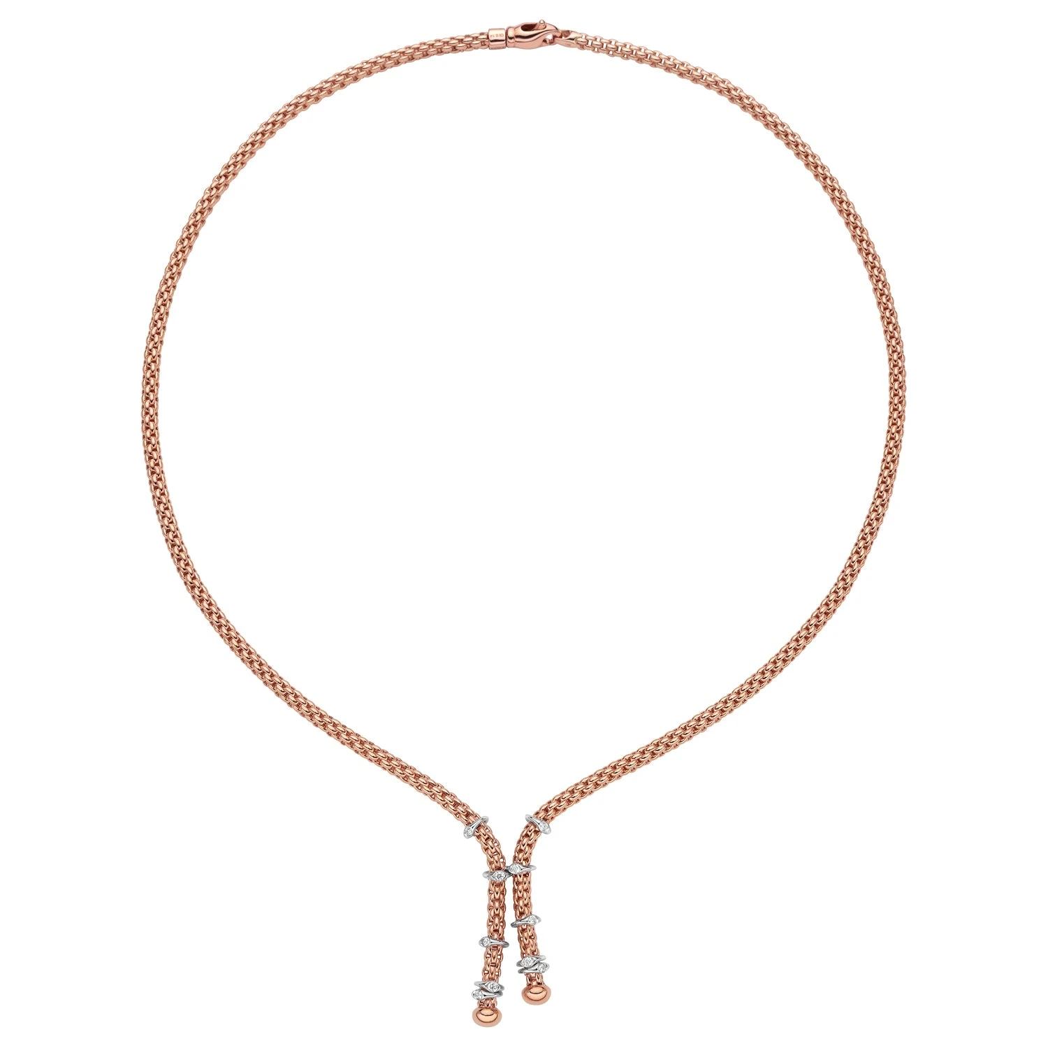 Fope PRIMA 18K Gold Diamond Lariat Necklace (0.14 CTW) 5 Fope PRIMA 18K Gold Diamond Lariat Necklace (0.14 CTW) - Image 3