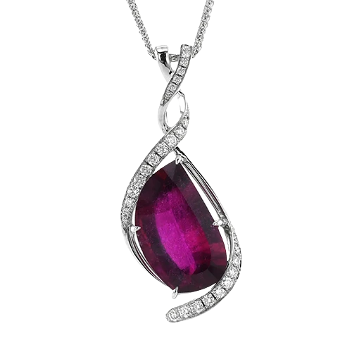 Simon G RUBY PENDANT IN 18K GOLD WITH DIAMONDS 3 Simon G RUBY PENDANT IN 18K GOLD WITH DIAMONDS