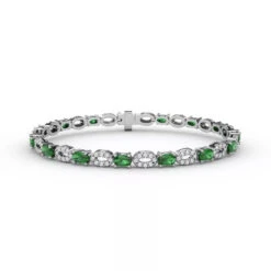Fana White Diamond Emerald Bracelet B1164E