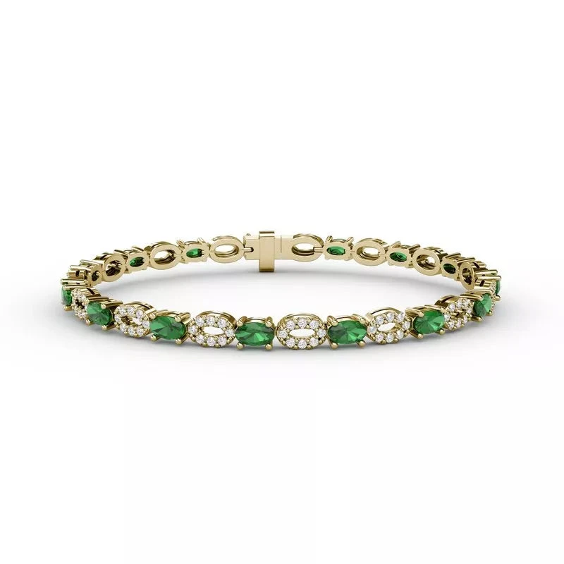 Fana White Diamond Emerald Bracelet B1164E 4 Fana White Diamond Emerald Bracelet B1164E - Image 2