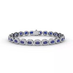 FANA 10.34 GTW Striking Oval Sapphire And Diamond Bracelet