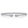14K White Gold Bujukan Diamond Teardrops Bangle 2 14K White Gold Bujukan Diamond Teardrops Bangle -DIAMOND JEWELRY SHOP BG4230 62W45JJ