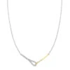14K Two Tone Diamond Pendant (0.20 CTW) -DIAMOND JEWELRY SHOP BZuw5Gnu