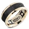 Carlex Black Enamel Interior Mens Band CX4-0013Y -DIAMOND JEWELRY SHOP CX4 0013Y