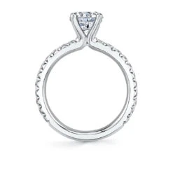 Sylvie Vanessa Round Classic Engagement Ring Setting 9 Sylvie Vanessa Round Classic Engagement Ring Setting -DIAMOND JEWELRY SHOP Classic engagement ring S2593 PROFILE jpg