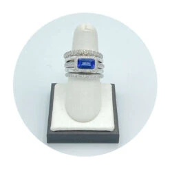 Estate 18K White Gold David Yurman 1.60CT Tanzanite Ring (0.70CTW Diamond)