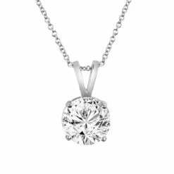 14kt Diamond Solitaire Pendant (1 CTW)