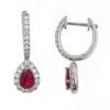 Ruby And Diamond Drop Fashion Earrings 1 Ruby And Diamond Drop Fashion Earrings -DIAMOND JEWELRY SHOP E1548 RU14W