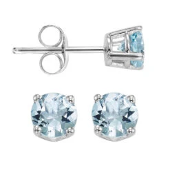 Aquamarine Studs 5mm