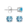 Round Blue Topaz Studs 4.5mm -DIAMOND JEWELRY SHOP EBR40 4W