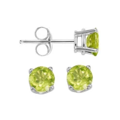 Peridot Studs 4mm