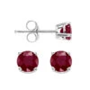 Garnet Studs 4mm 1 Garnet Studs 4mm -DIAMOND JEWELRY SHOP EGR45 4W