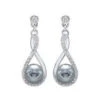 Silver Pearl Shell Earrings 2 Silver Pearl Shell Earrings -DIAMOND JEWELRY SHOP ER10132 SSW