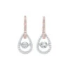 Rose And White Gold Dangle Earrings -DIAMOND JEWELRY SHOP ER10503 1WPL