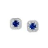 White Gold Diamond & Sapphire Fashion Colorstone Earring 1 White Gold Diamond & Sapphire Fashion Colorstone Earring -DIAMOND JEWELRY SHOP ER10669 1WSCCS