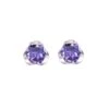 Silver Amethyst Gemstone Earrings -DIAMOND JEWELRY SHOP ER10670 SSNM