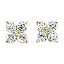 14Kt Yellow Gold Diamond 1/3Ctw Earring