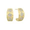 14k Yellow Gold Diamond Hoop Earring (0.75CTW) 2 14k Yellow Gold Diamond Hoop Earring (0.75CTW) -DIAMOND JEWELRY SHOP ER10823 4YC
