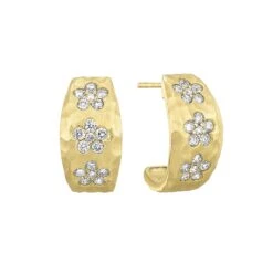 14k Yellow Gold Diamond Hoop Earring (0.75CTW)