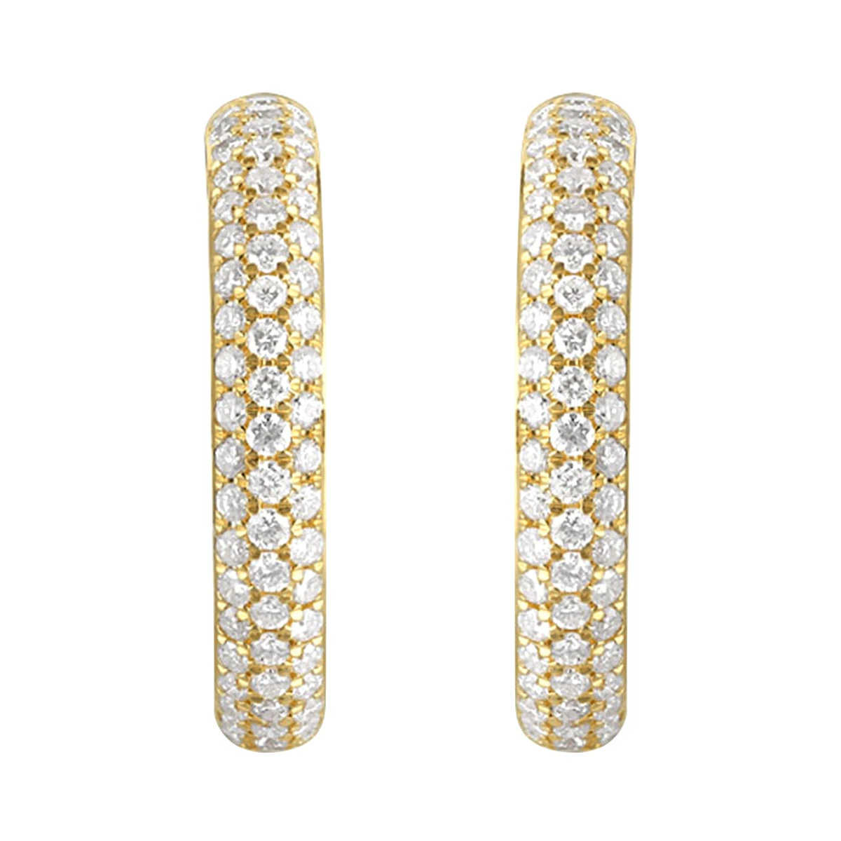 14Kt Yellow Gold Diamond 1Ctw Earring 3 14Kt Yellow Gold Diamond 1Ctw Earring