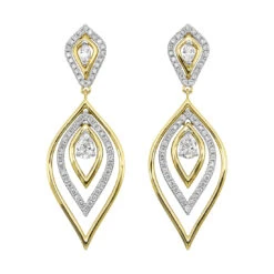 14Kt Yellow Gold Diamond 1 1/3Ctw Earring