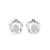 Silver Diamond 1/8ctw Earring
