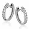 Simon G Er355 Hoop Earring In 18K Gold With Diamonds -DIAMOND JEWELRY SHOP ER355 WHITE 18K X