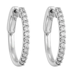 14Kt White Gold Diamond 1/2Ctw Earring