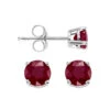 Round Ruby Studs 4.5mm 2 Round Ruby Studs 4.5mm -DIAMOND JEWELRY SHOP ERR45 4W