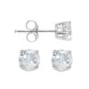 White Topaz Studs 5mm -DIAMOND JEWELRY SHOP EWR45 4W