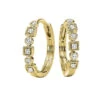 10K Yellow Gold Mix Bezel Diamond Earrings 1/7CT 1 10K Yellow Gold Mix Bezel Diamond Earrings 1/7CT -DIAMOND JEWELRY SHOP FE2045 1YD