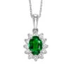 Emerald Pendant Ens Halo Prong 1/5 CTW -DIAMOND JEWELRY SHOP FP4062 4WCE