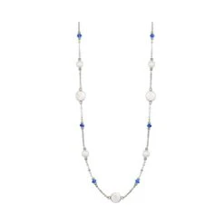 Pearl & Mother Of Pearl Necklace With Sapphire