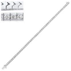 14K White Gold Diamond Channel Tennis Bracelet 7 CTW