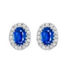 14K White Gold Halo Prong Sapphire Earrings 1/5CT 1 14K White Gold Halo Prong Sapphire Earrings 1/5CT -DIAMOND JEWELRY SHOP HDER021 4WCS
