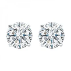 .50 CTW Diamond Studs Set In 14K White Gold- Added Value Collection