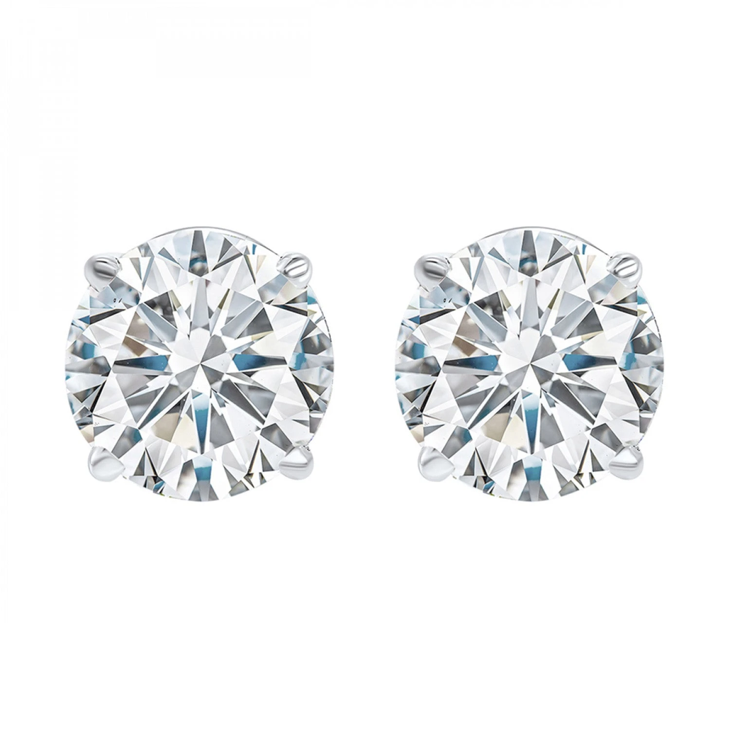 .50 CTW Diamond Studs Set In 14K White Gold- Added Value Collection 3 .50 CTW Diamond Studs Set In 14K White Gold- Added Value Collection