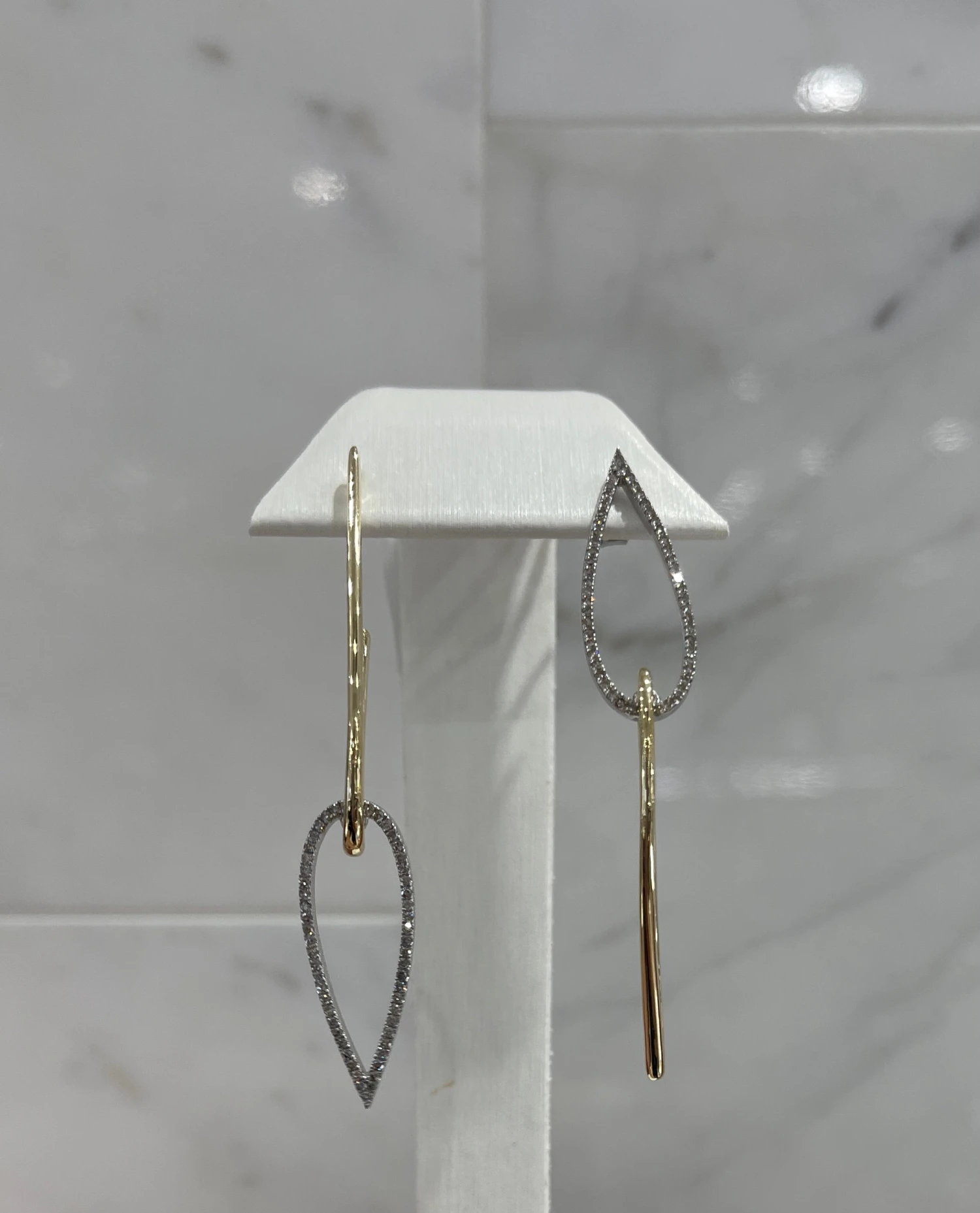 Teardrop Pave Drop Earrings 3 Teardrop Pave Drop Earrings