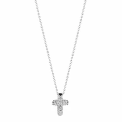 Verragio Small Diamond Cross 18K White Gold (0.10CTW)