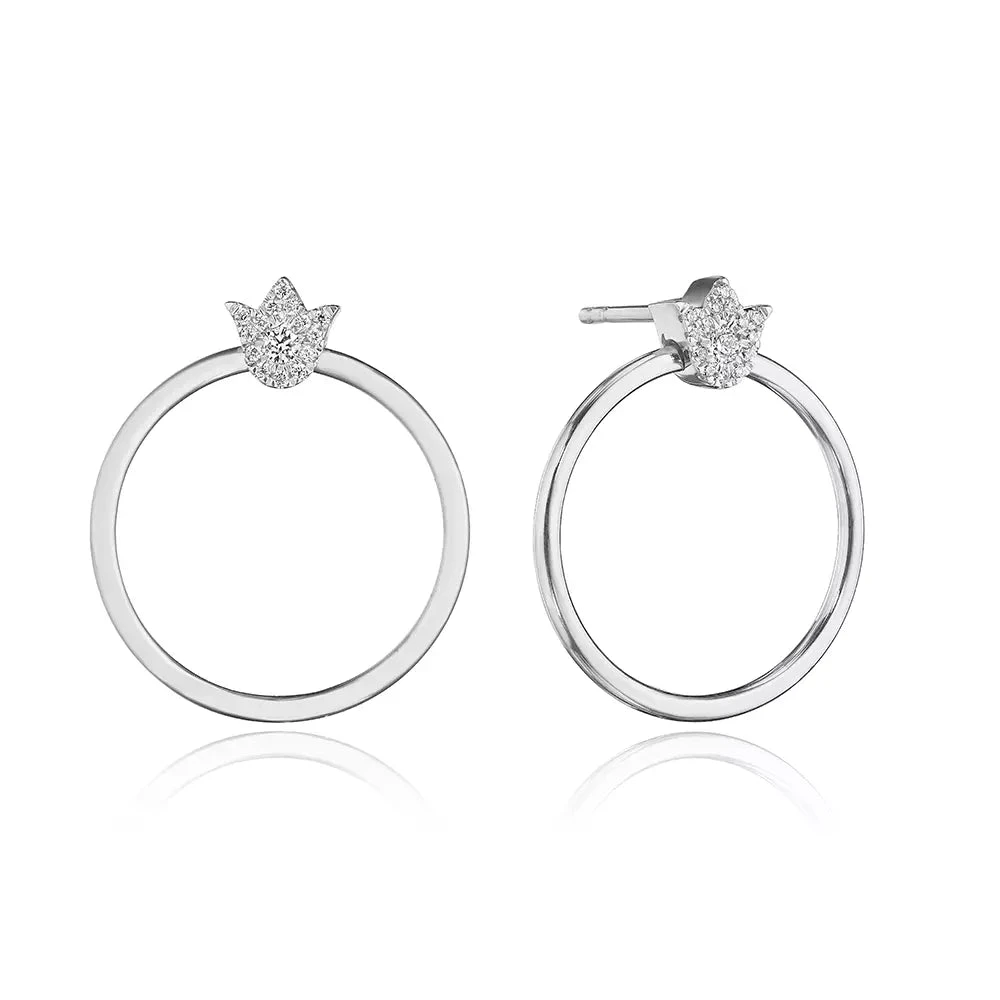 Verragio Veritage Diamond Crest Small Circle Earring 18K Gold (0.10CTW) 5 Verragio Veritage Diamond Crest Small Circle Earring 18K Gold (0.10CTW) - Image 3
