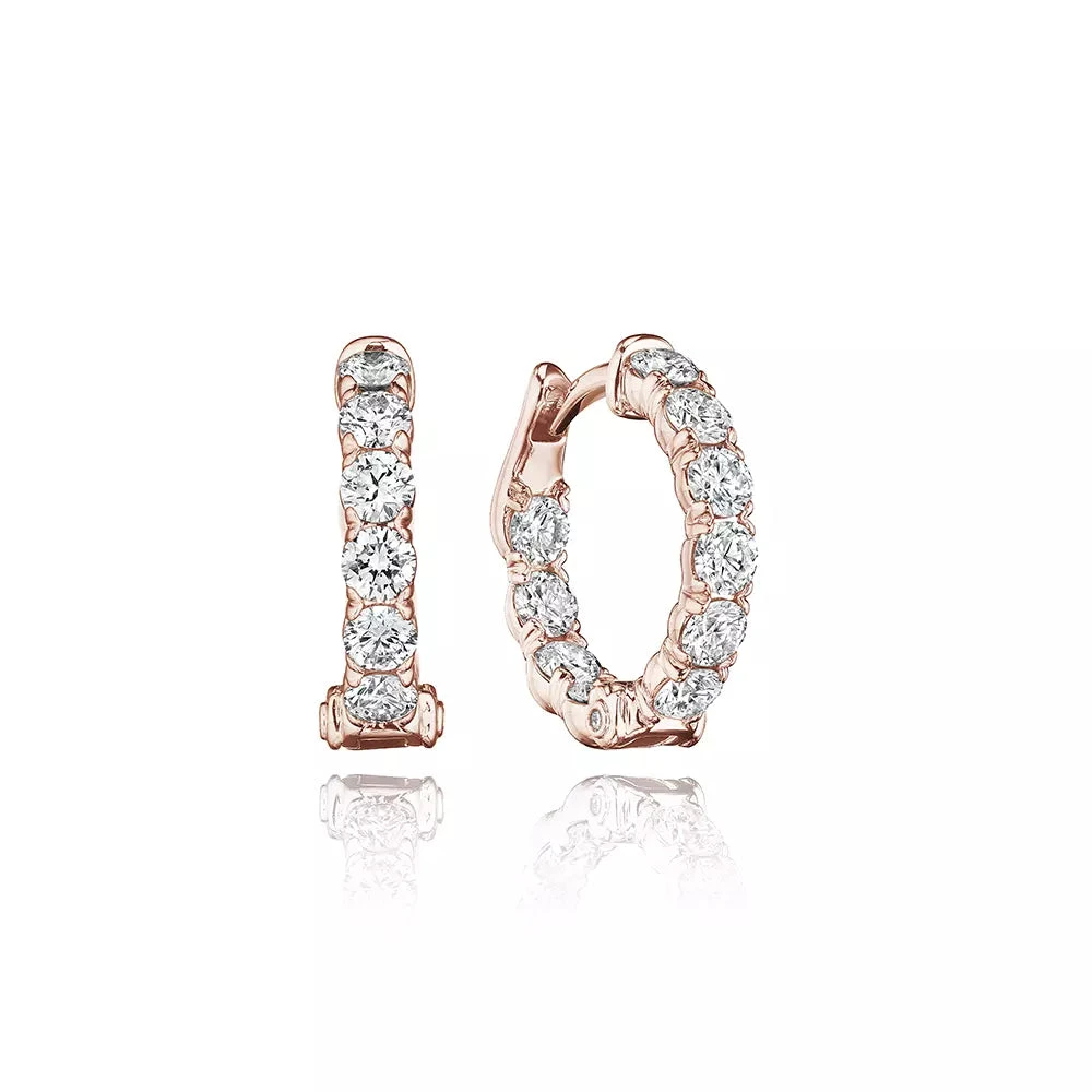 Verragio 18mm Audacity Diamond Inside Out Hoop 18K Gold (2.30CTW) 4 Verragio 18mm Audacity Diamond Inside Out Hoop 18K Gold (2.30CTW) - Image 2