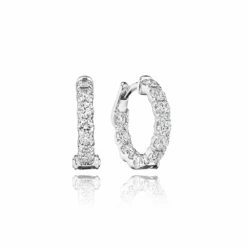 Verragio 18mm Audacity Diamond Inside Out Hoop 18K Gold (2.30CTW)